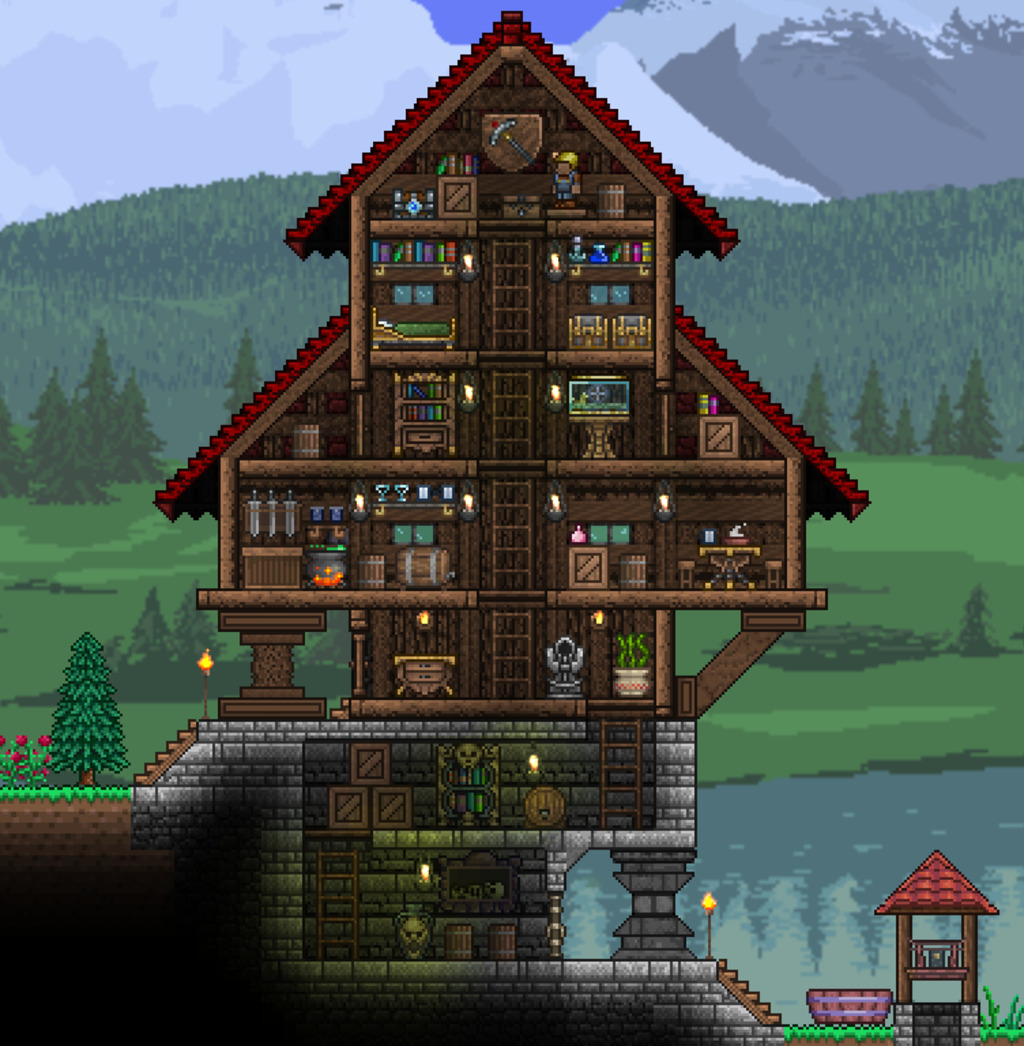 terraria cool house ideas